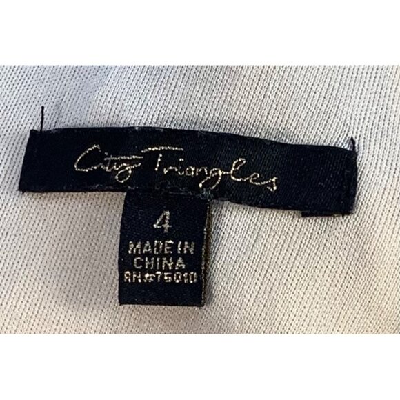 City Triangles Ivory Lace Floral Applique High-Low Sleeveless Dress Size 4 - Picture 6 of 8